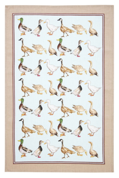 Ducks Linen Tea Towel
