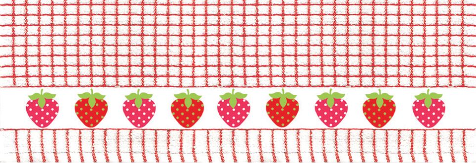 Lamont Poli-Dri Jacquard Tea Towel - Strawberries - Click Image to Close