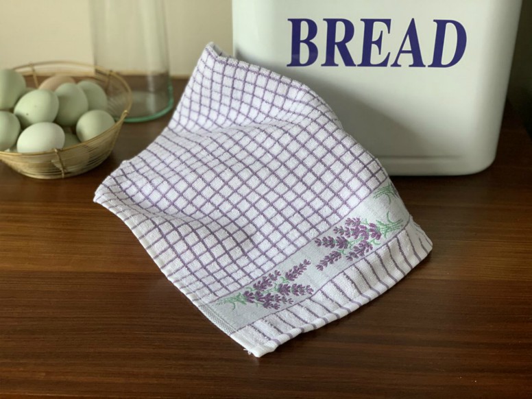 Lamont Poli-Dri Jacquard Tea Towel - Lavendar - Click Image to Close